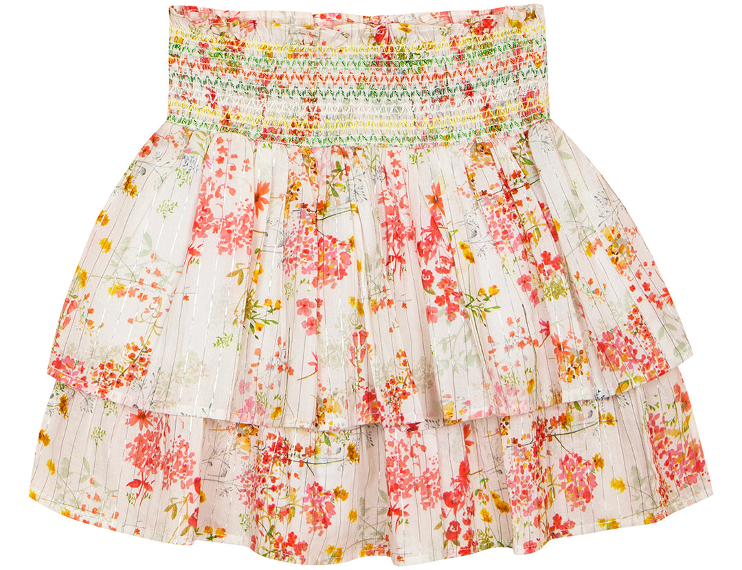 Girls All Over Tier Flare Skirt-Pink front