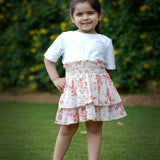 Girls All Over Tier Flare Skirt-Pink
