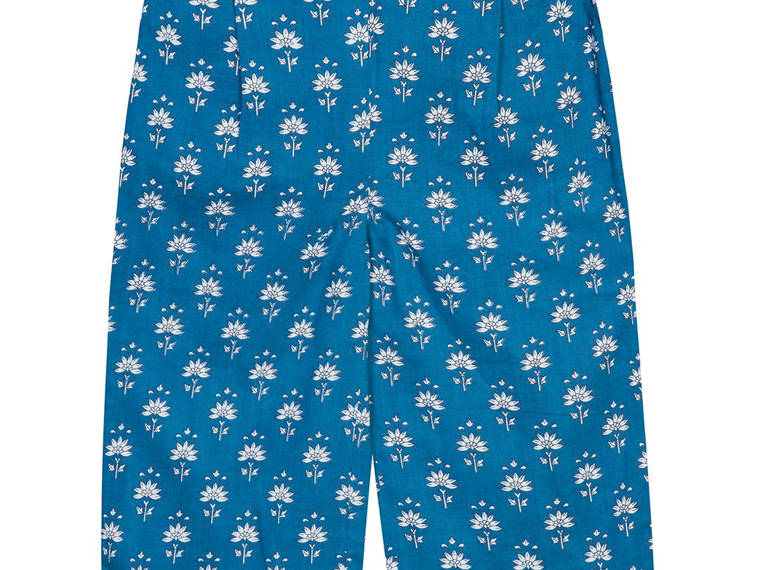 Budding Bees Blue Girls Top-Pant Set with  pant