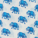 Boys Animal Printed Nightsuit-Blue close view back