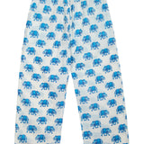 Boys Animal Printed Nightsuit-Blue lower back