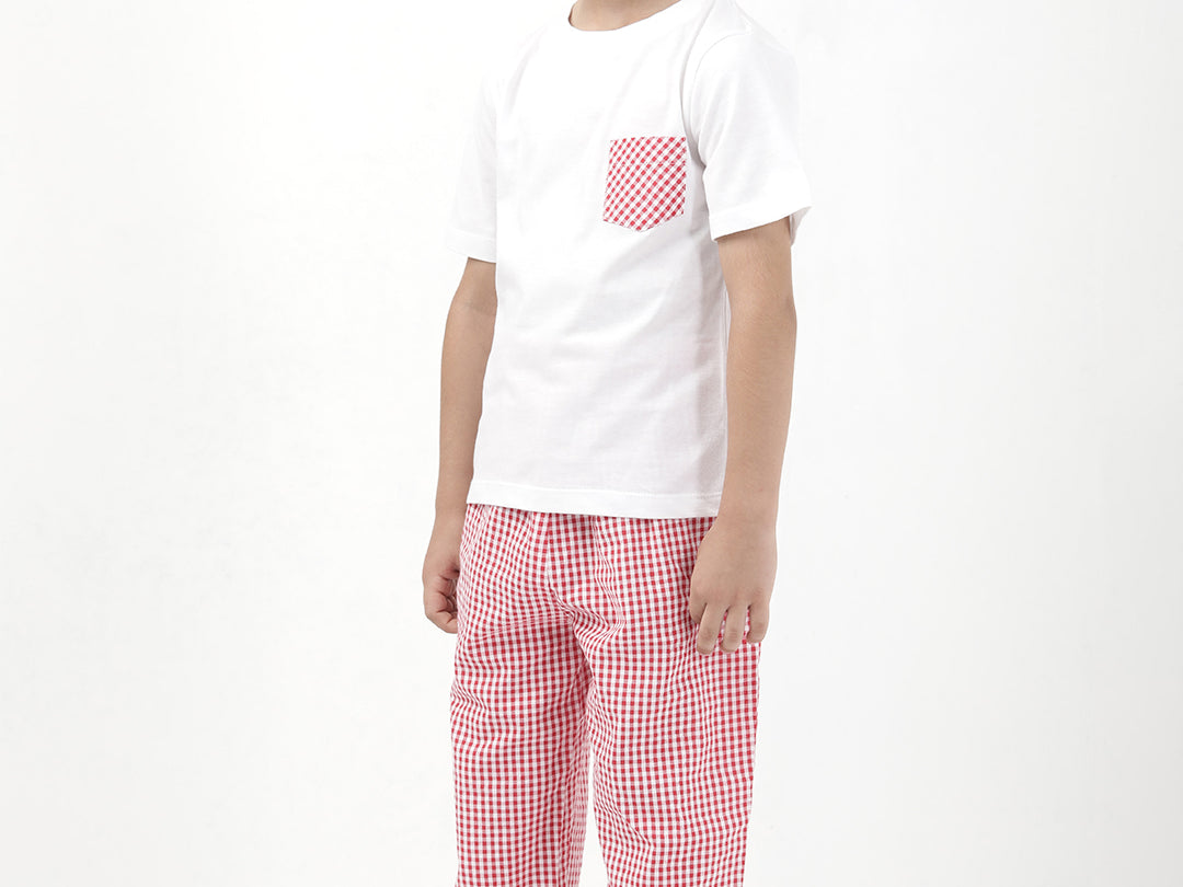 Comfy Cotton Nightwear for Boys-pink side view