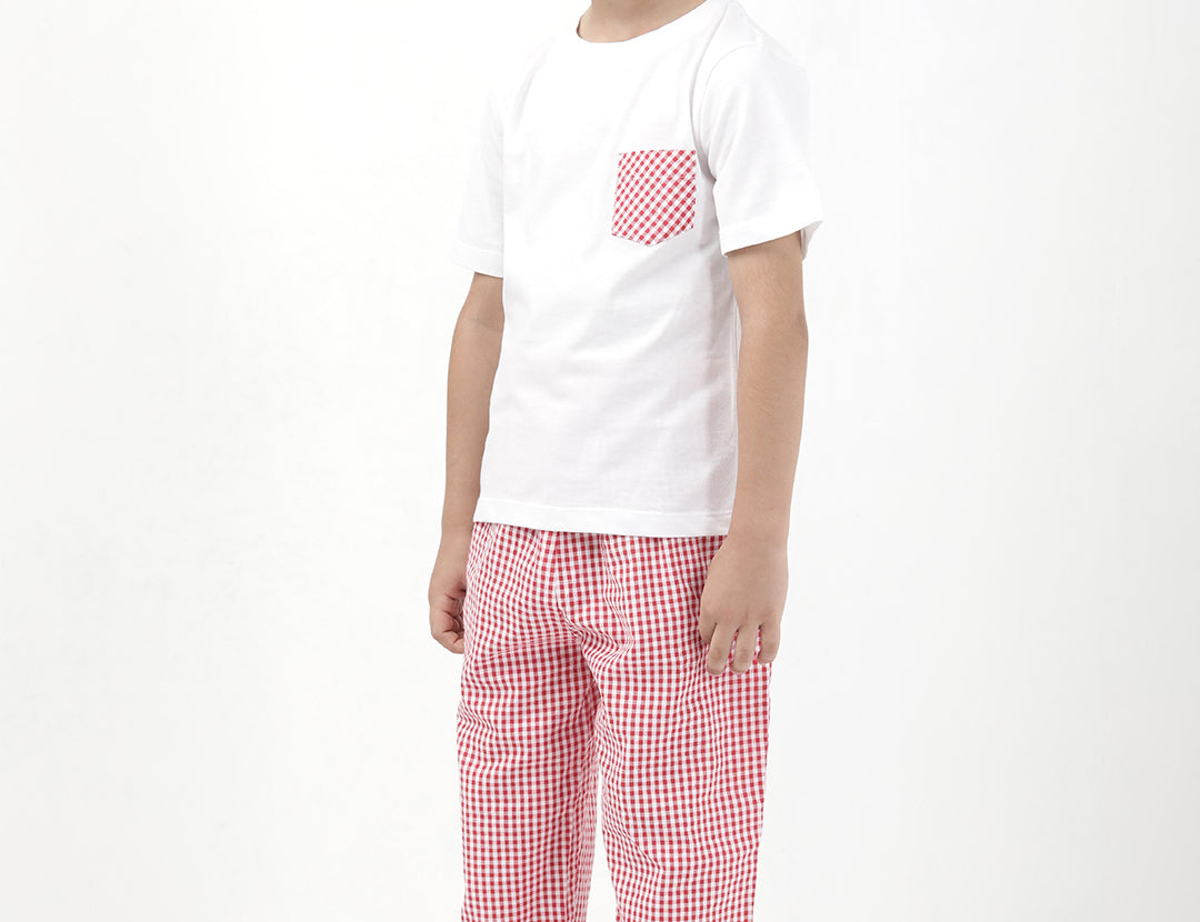 Comfy Cotton Nightwear for Boys-pink side view
