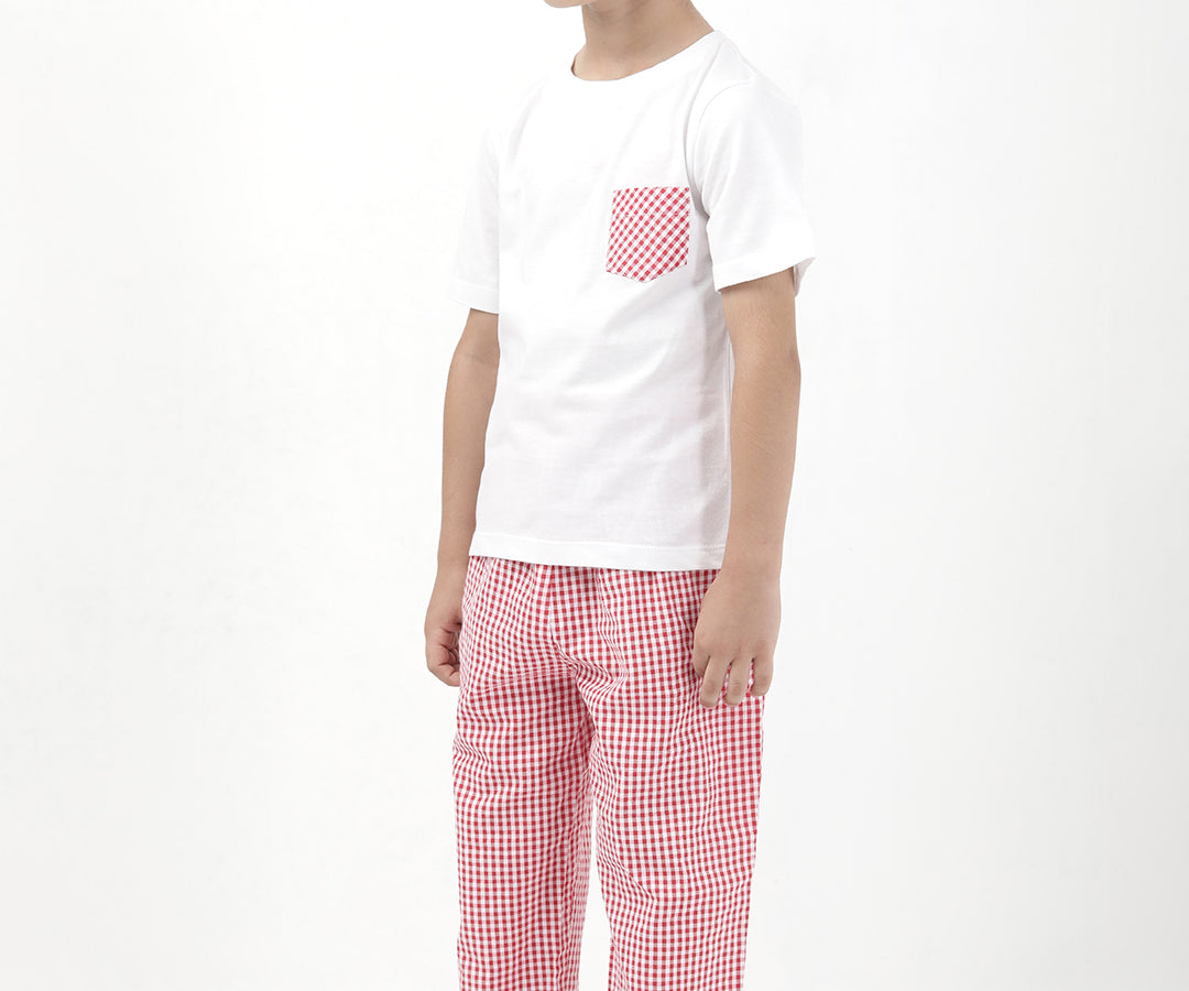 Comfy Cotton Nightwear for Boys-pink side view