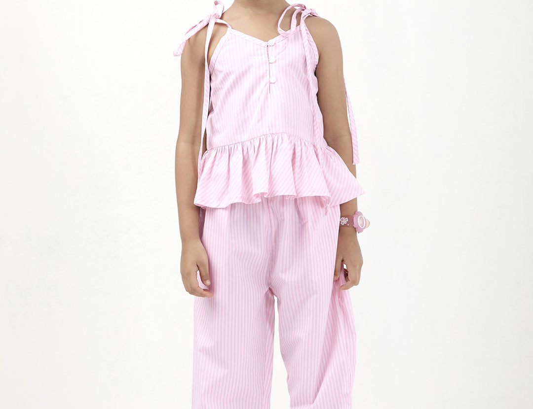 Poplin Dreams Nightwear Set - Pink