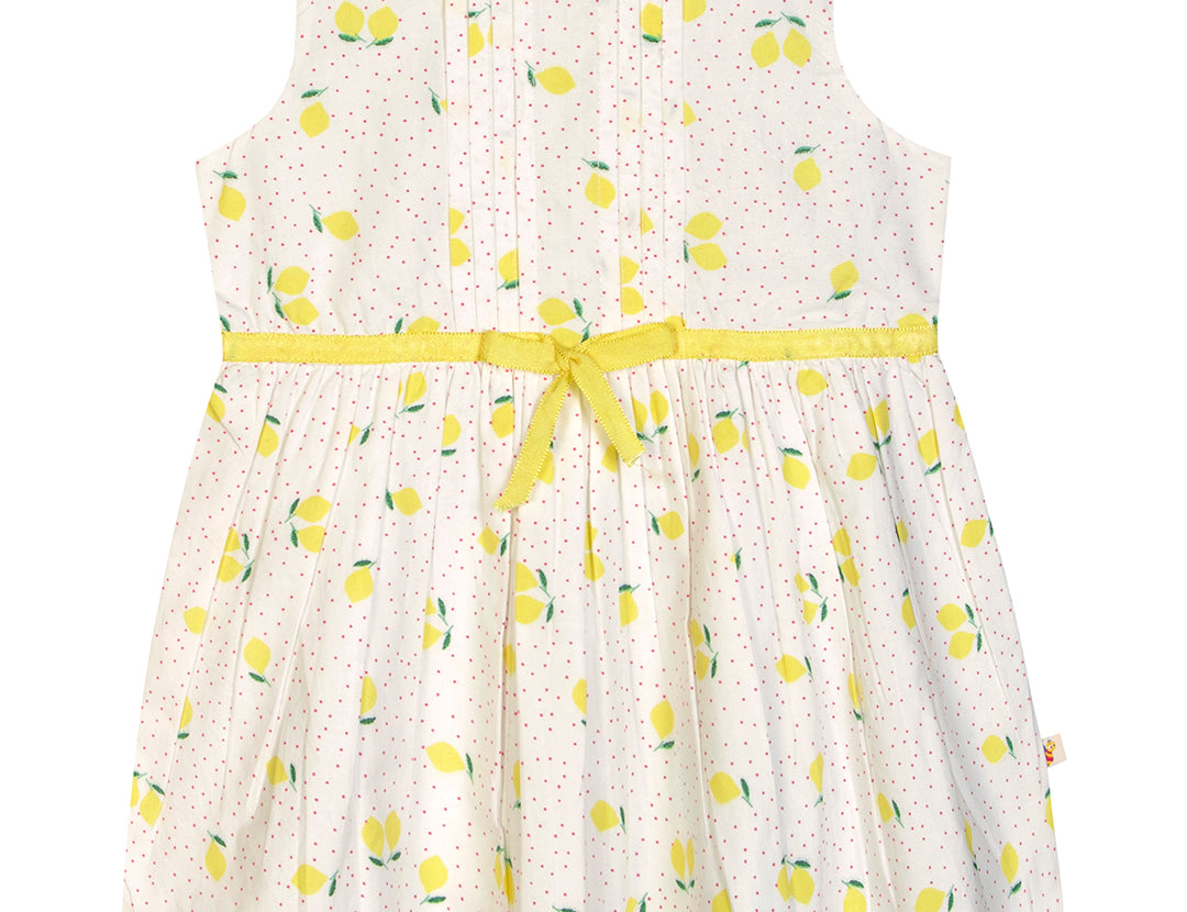 Baby Girls Lemon Printed Fit & Flare Dress