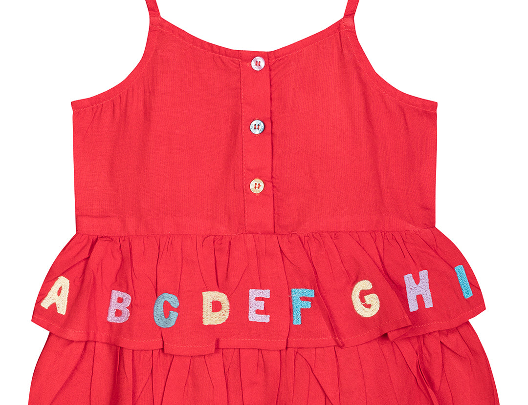 Alphabetic Embroidered Tier Top