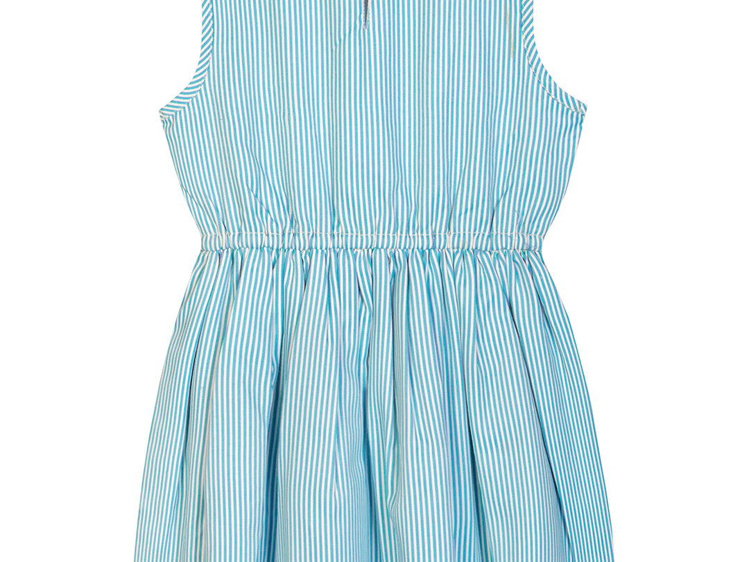 Blue Bow Dress for Girls back view