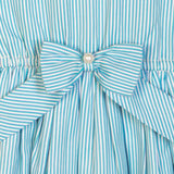 Blue Bow Dress for Girls close view