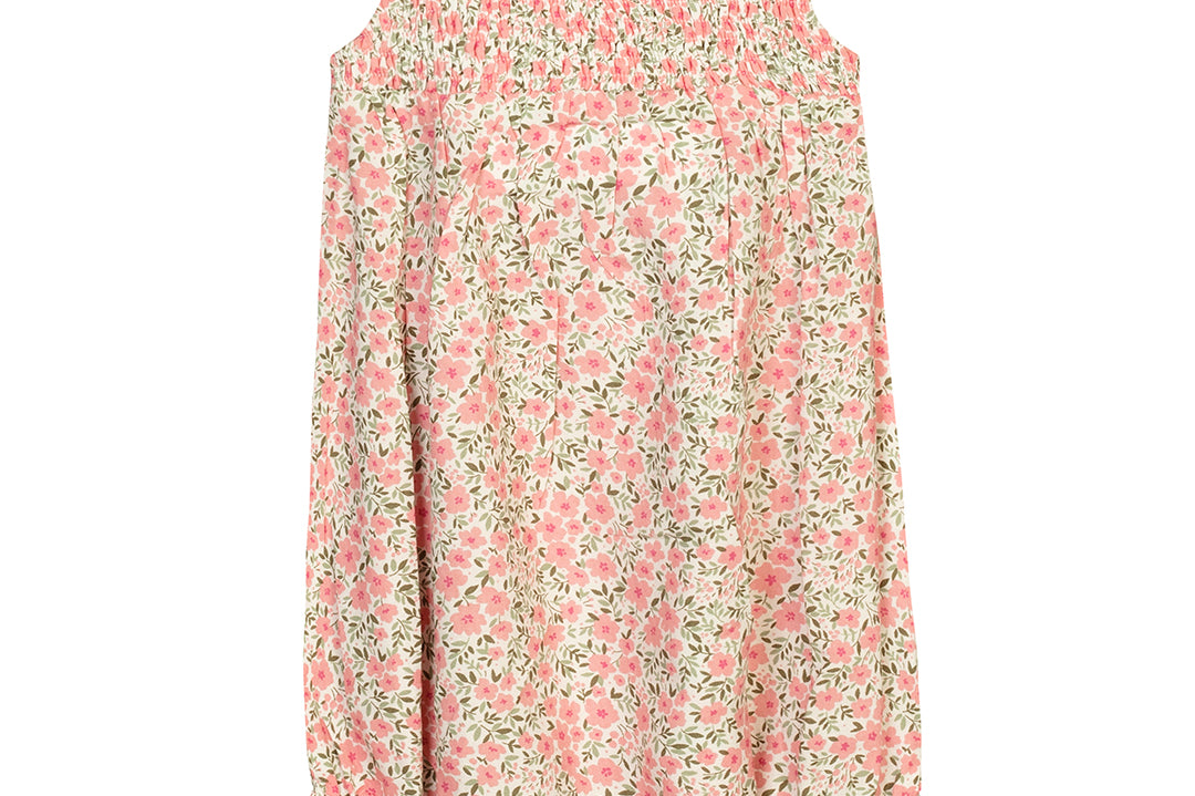 Girls Rayon Printed Romper back view
