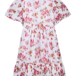Girls All Over Floral Georgette A-Line Dress back view