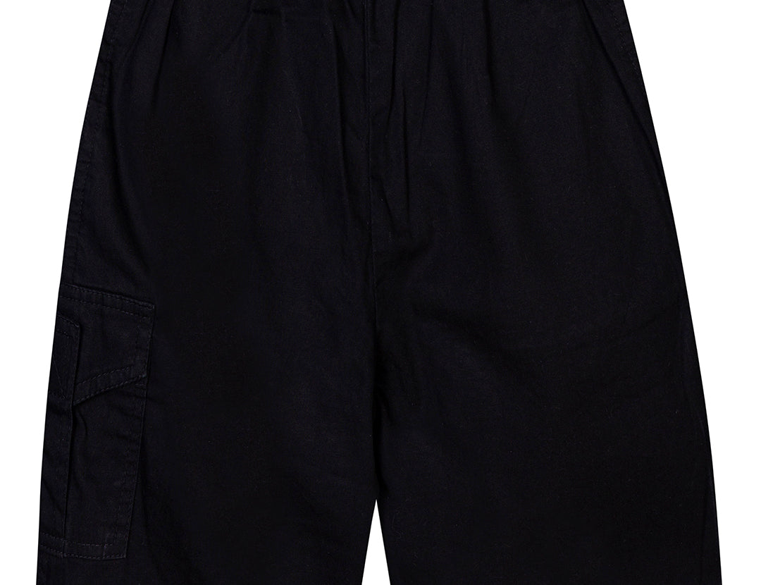 Black Capri Shorts with Side Pockets