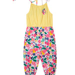 Floral Cotton Jumpsuit With Hairband
