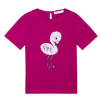 Baby Flamingo Tee With Tropical Leaves Shorts