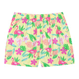 Baby Flamingo Tee With Tropical Leaves Shorts