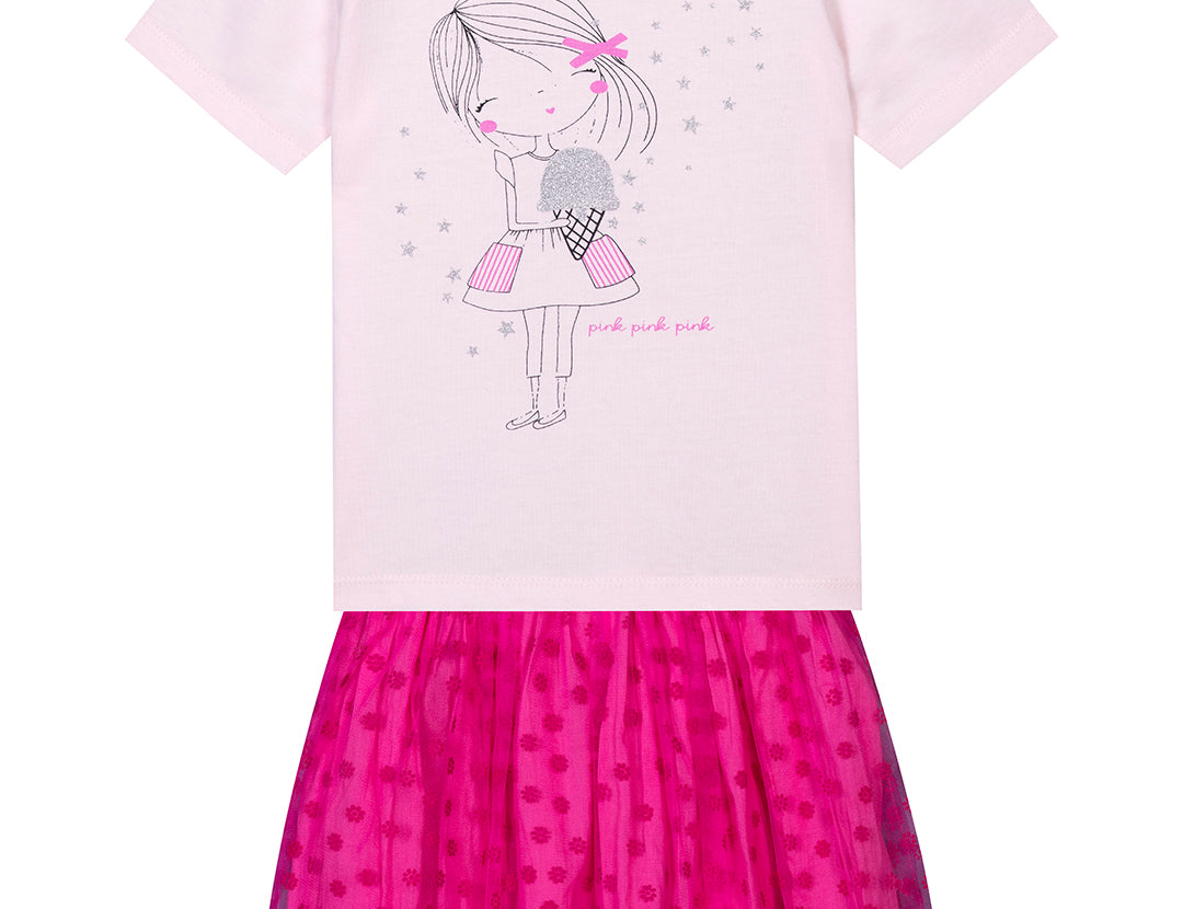 Prints & Skirts Combo: Trendy T-Shirt and Skirt Set